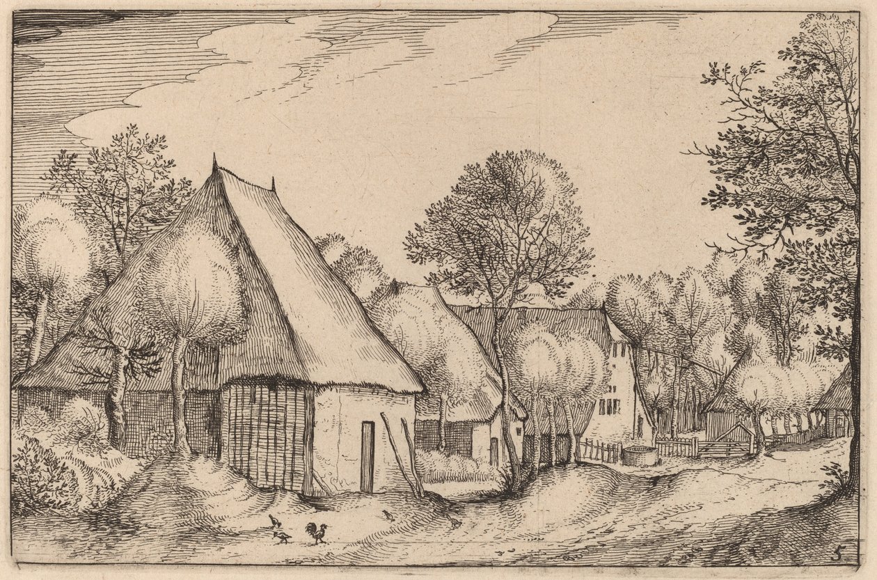 Et gårdstun av Claes Jansz Visscher after Johannes van Doetechum, the Elder after Lucas