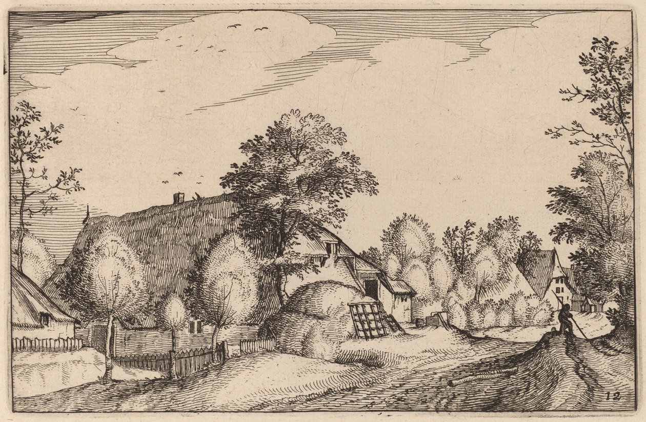 Landsbyveien av Claes Jansz Visscher after Lucas van Doetechum after Master of the Small Landscapes after Johannes