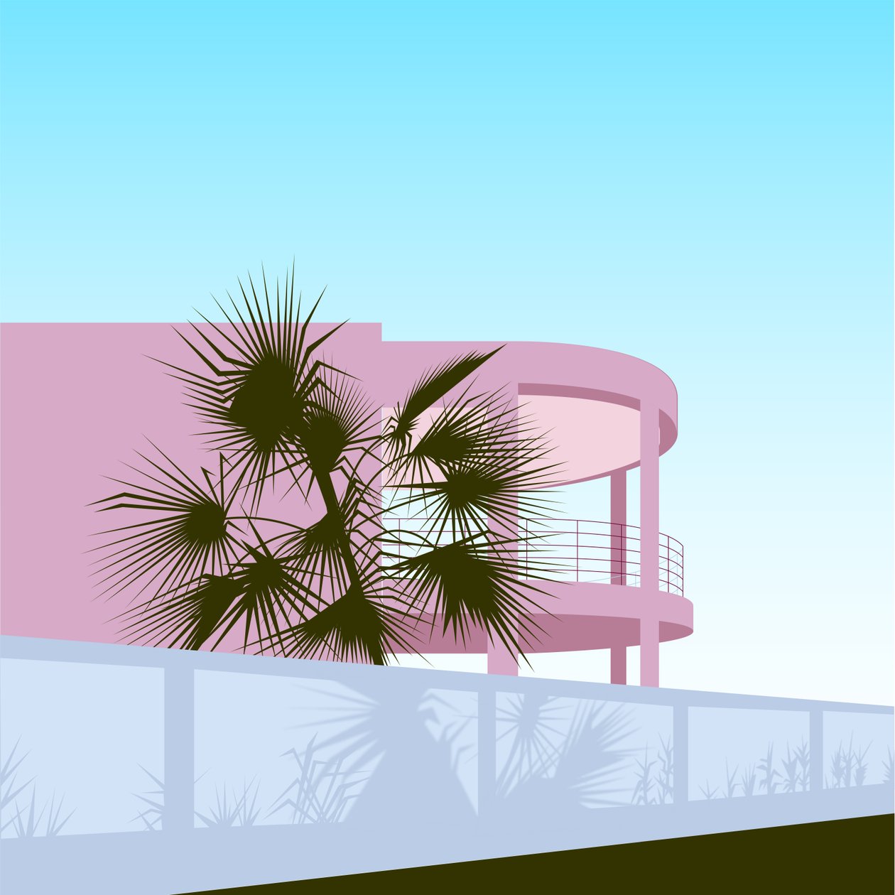 Strandhus i art deco-stil av Claire Huntley