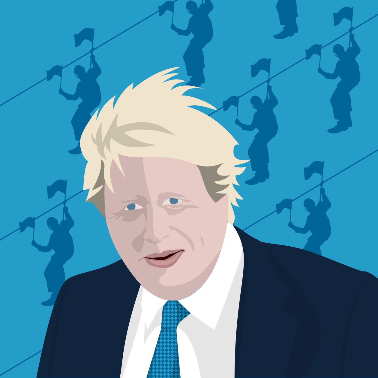 Boris Johnson og glidelåstråden av Claire Huntley