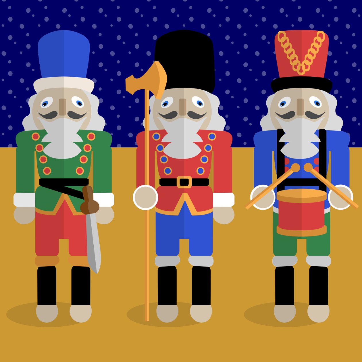 Christmas Nøtteknekkere - Lykke-symboler av Claire Huntley
