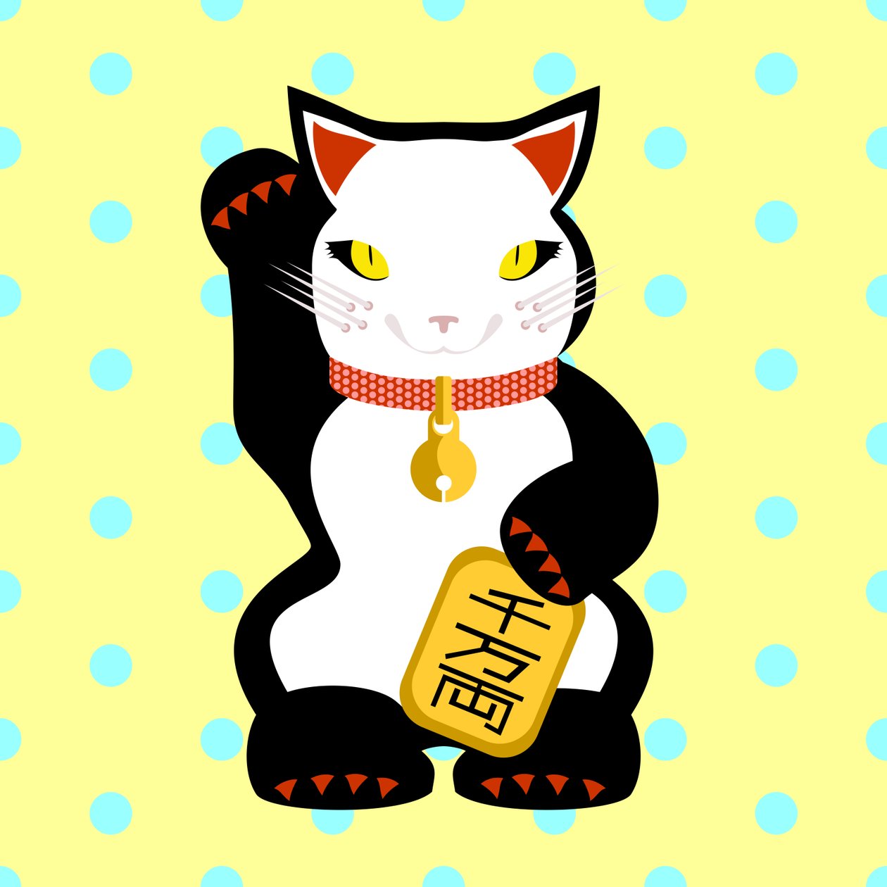 Maneki Neko Lucky Cat av Claire Huntley