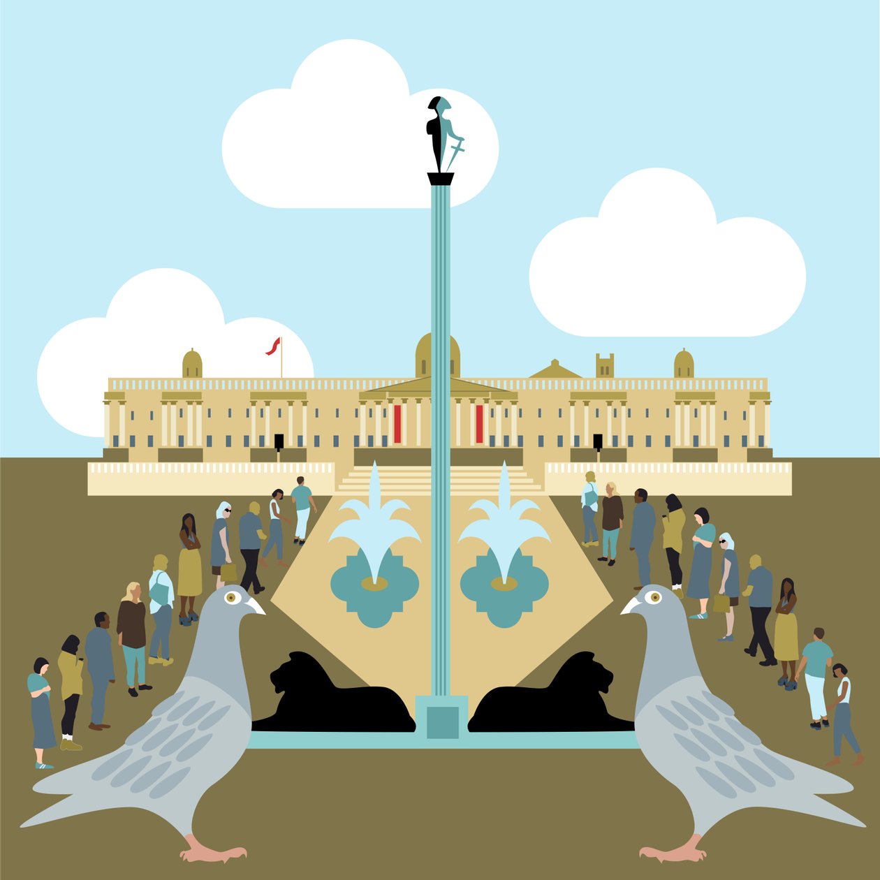 Nasjonalgalleriet, Trafalgar Square av Claire Huntley