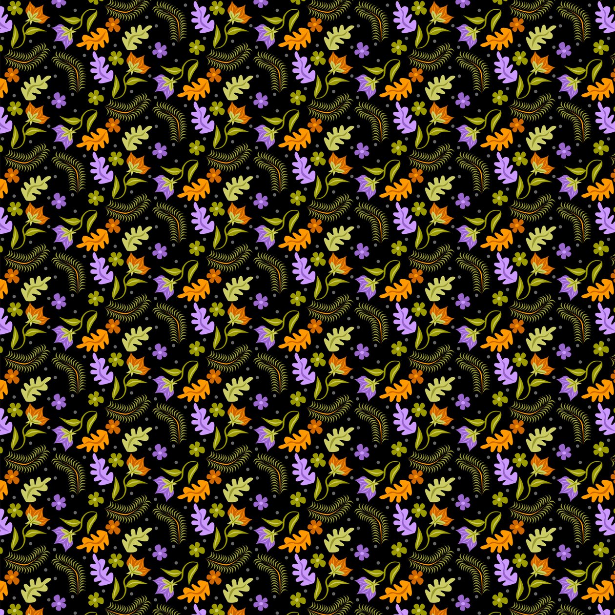 Night Leaves mønster av Claire Huntley