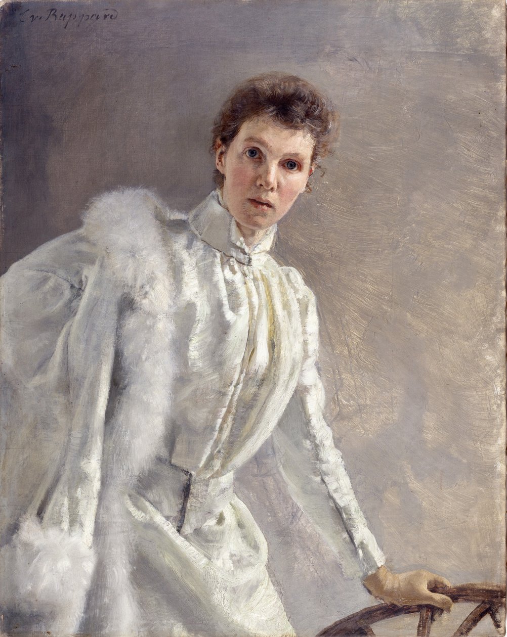 Selvportrett, 1894. av Clara von Rappard