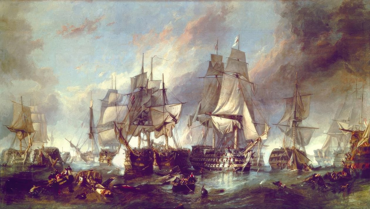 Slaget ved Trafalgar av Clarkson Frederick Stanfield