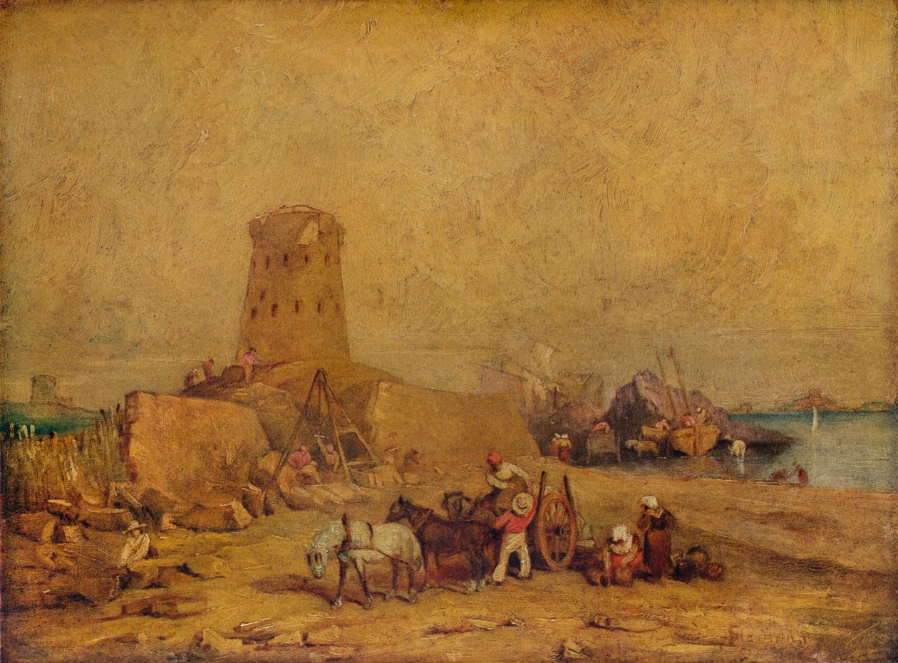 Kystscene, 1800-tallet, 1924 av Clarkson Stanfield