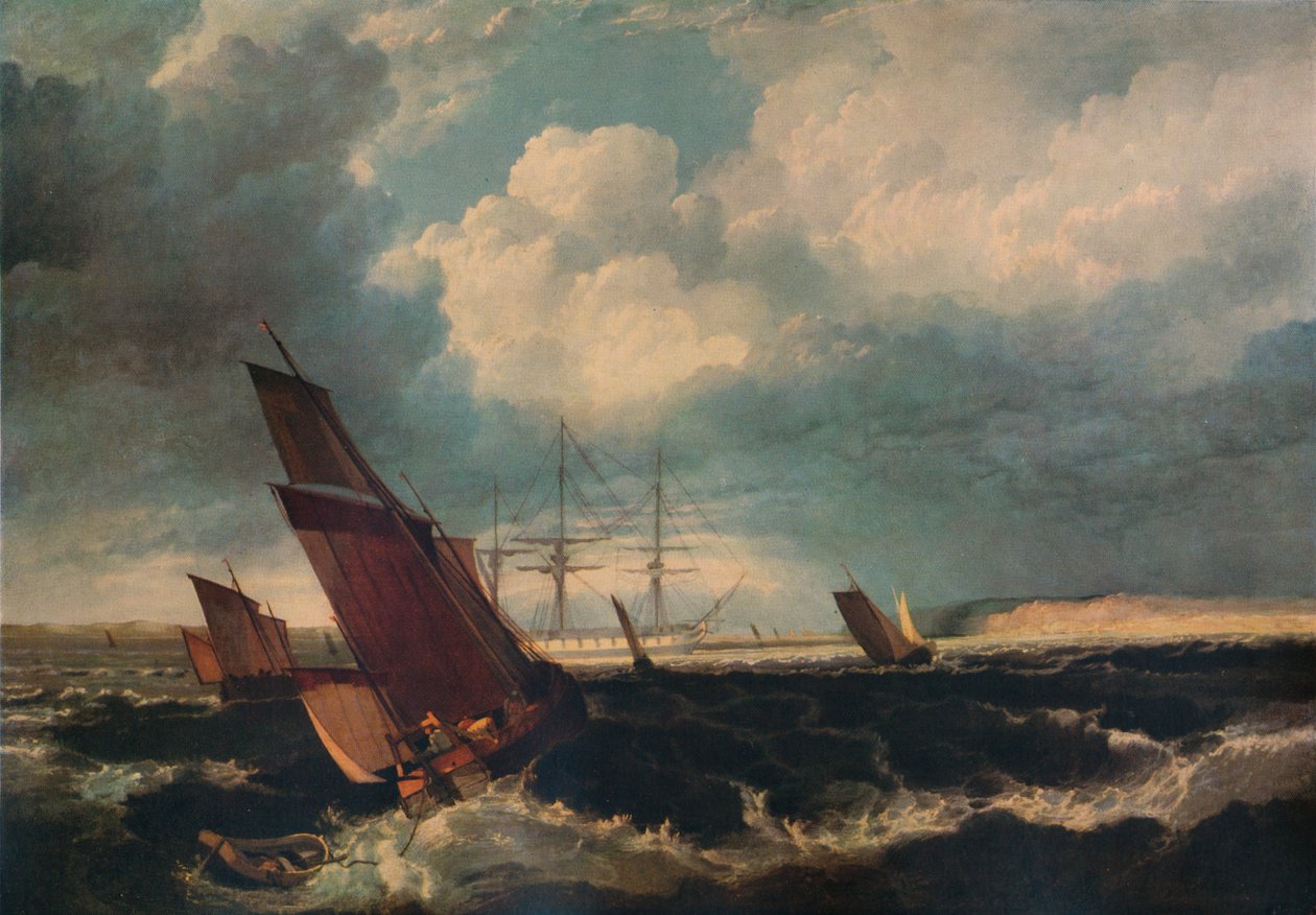 Guardship off the Nore, c1844 av Clarkson Stanfield