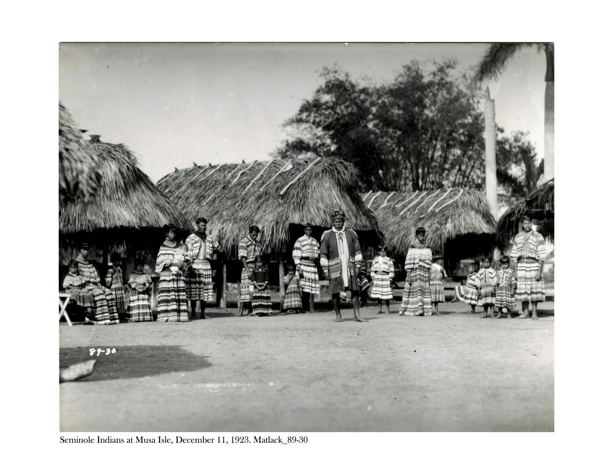 Seminole-indianere på Musa Isle, 11. desember 1923 av Claude C. Matlack