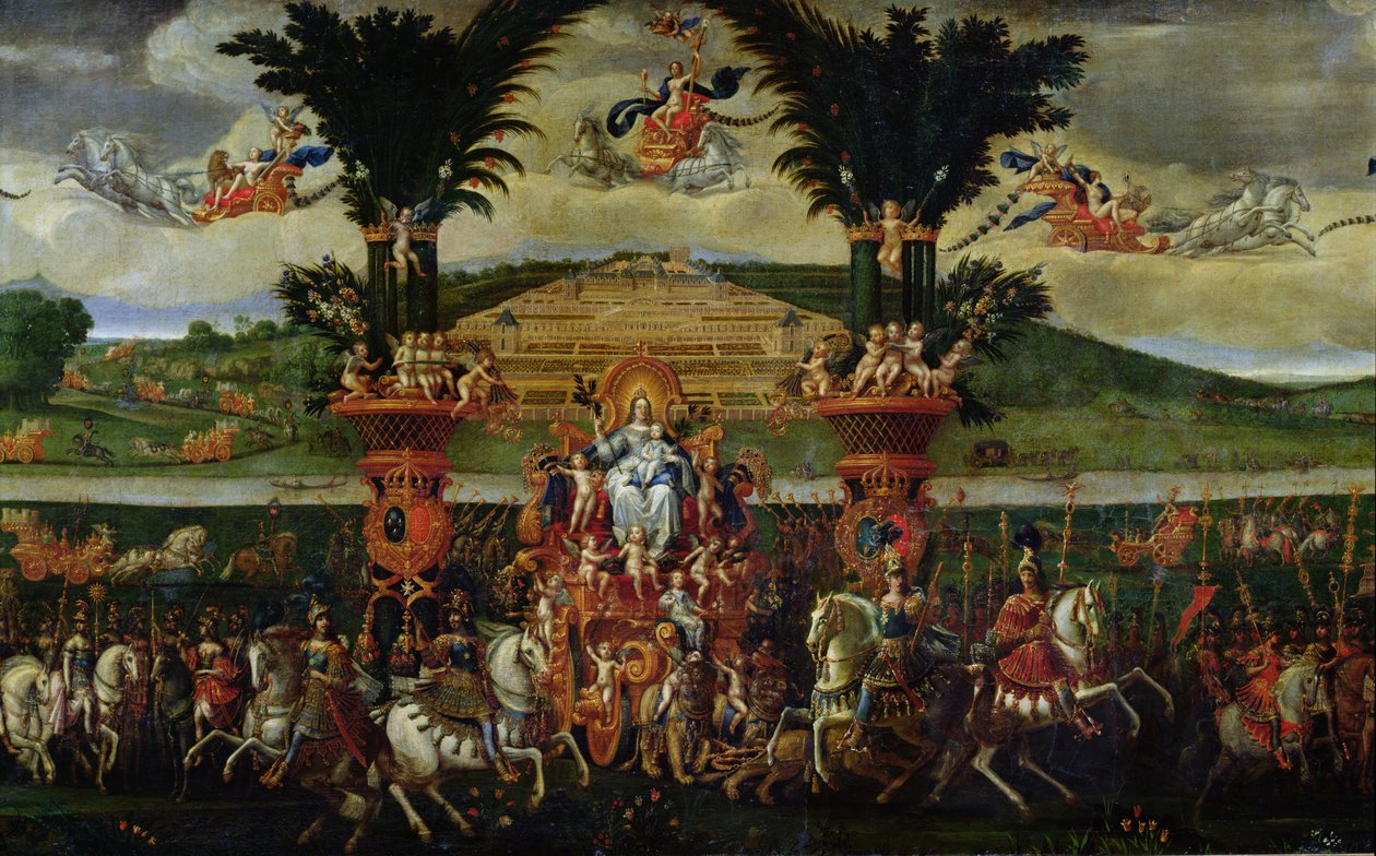 Jord, detalj av sentrum, ca. 1640-41 av Claude Deruet