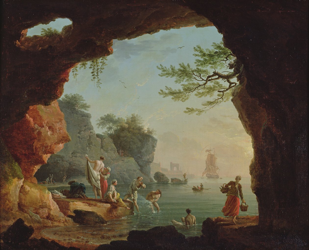 Badegjestene av Claude Joseph Vernet