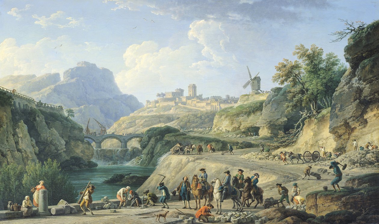 The Construction of a Road, 1774 (se også 695016) av Claude Joseph Vernet