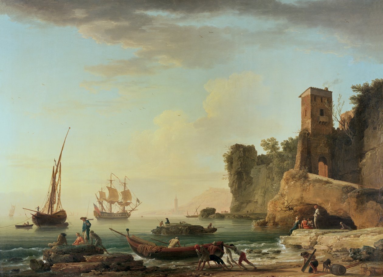 Havnen i Genova av Claude Joseph Vernet