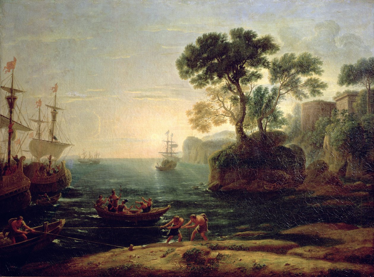 Ankomst av Aeneas til Italia, Romerrikets morgengry av Claude Lorrain