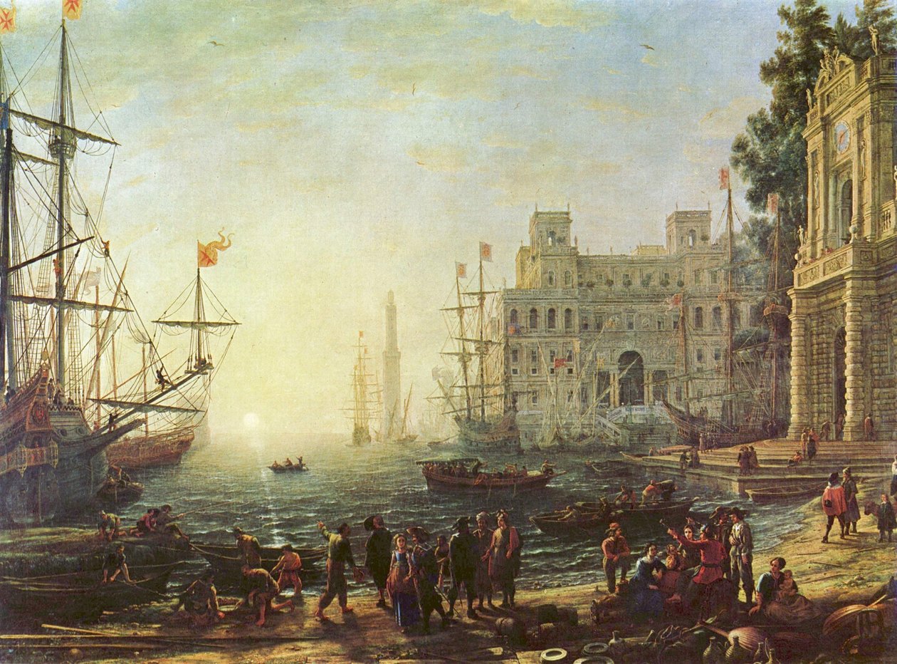 Havn med Villa Medici av Claude Lorrain