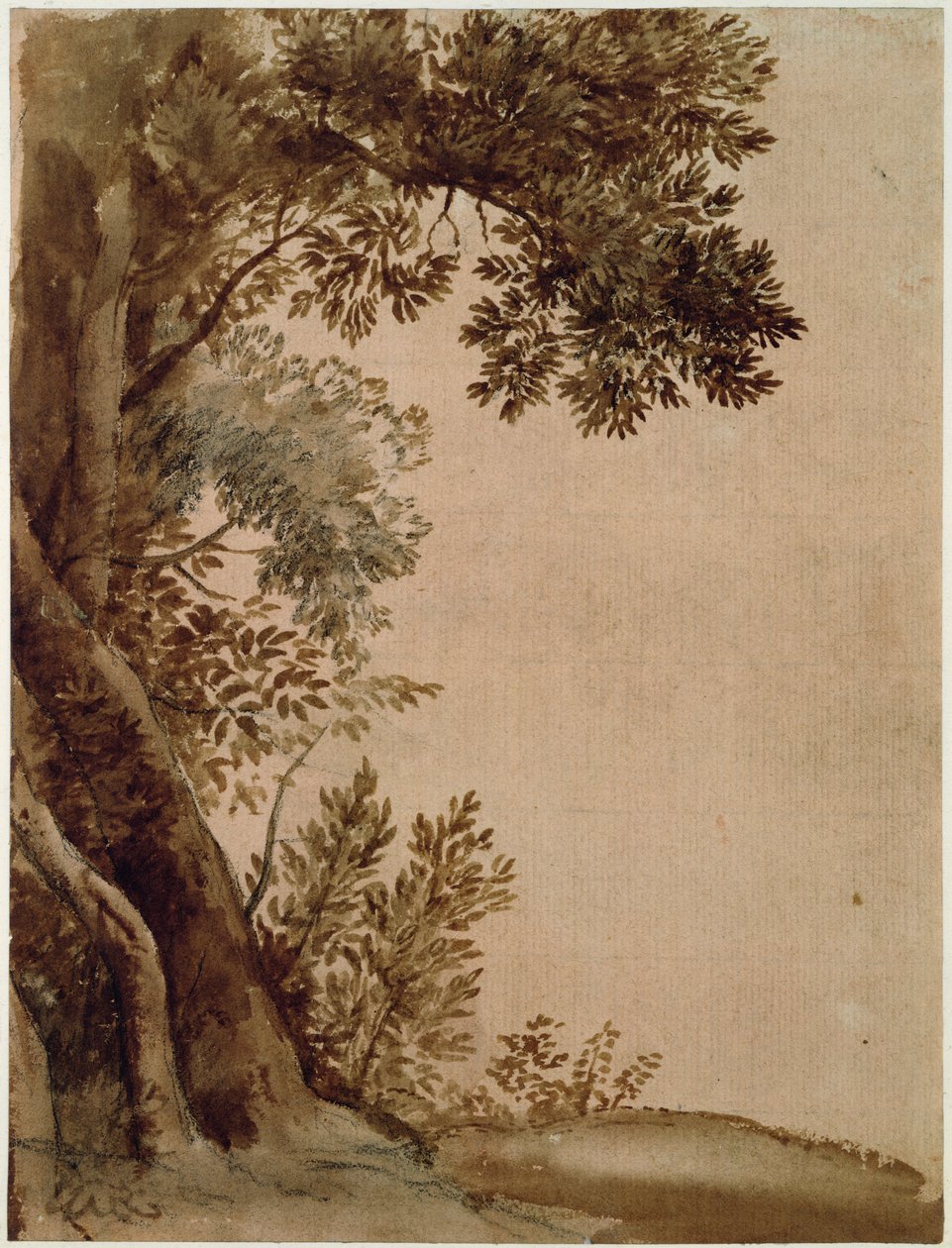 Landskap (blekk og akvarell på papir) av Claude Lorrain