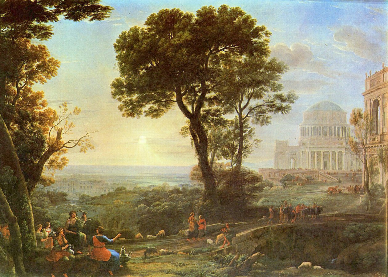 Vedute fra Delphi med en prosesjon av ofre av Claude Lorrain