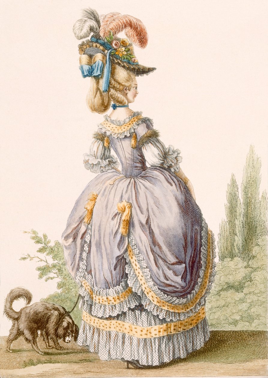 Robe de la Circassienne, gravert av Voysard, fra 
