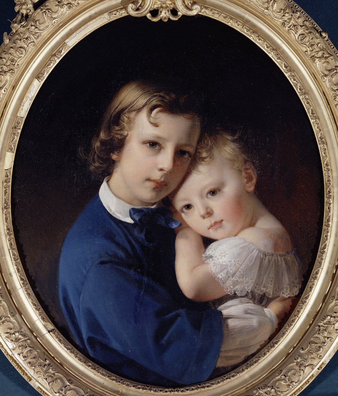 Paul og Rene Dubufe, ca. 1852 av Claude Marie Dubufe