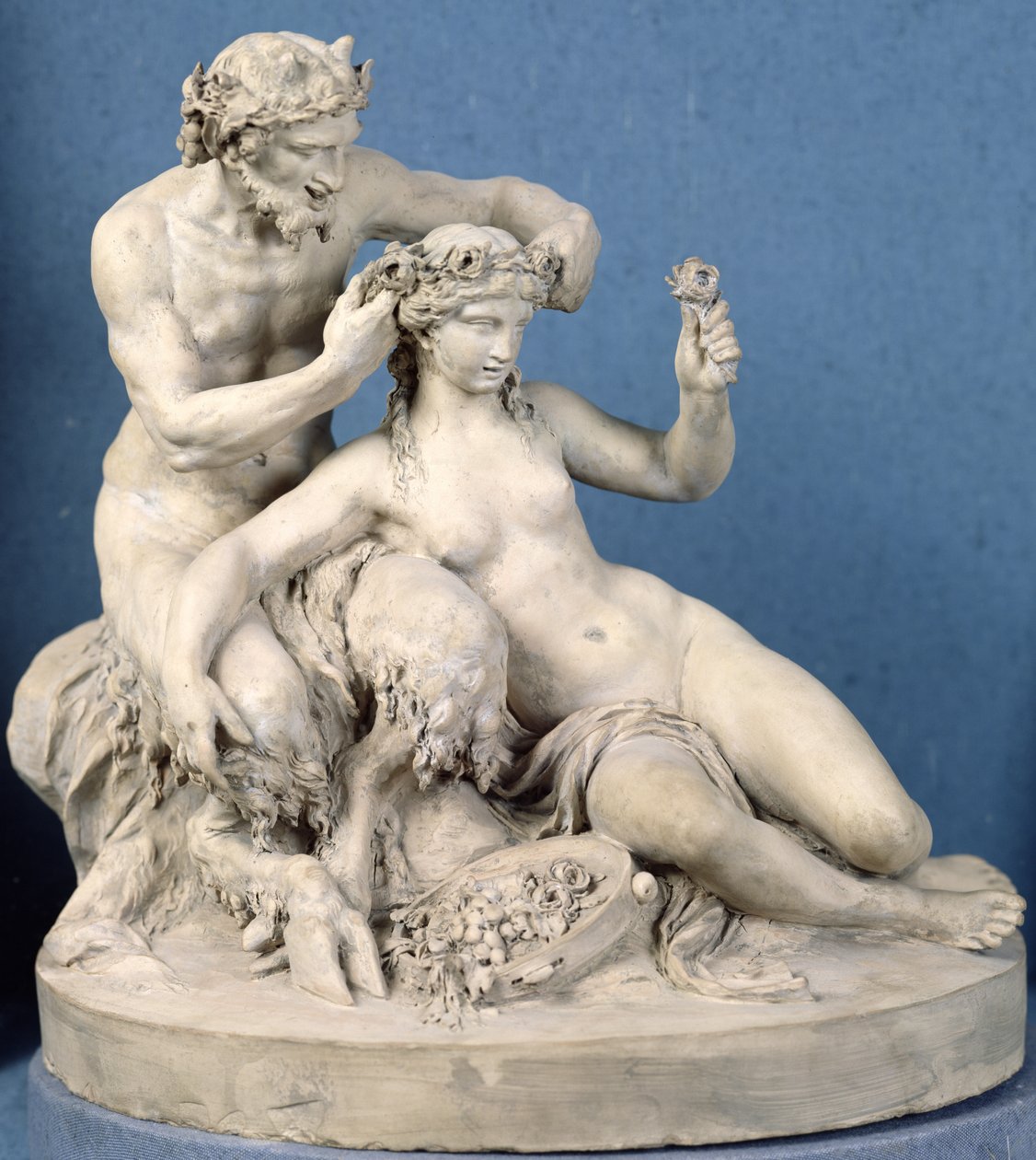 Satyr Crowning a Bacchante, 1770 (terrakotta) av Claude Michel Clodion
