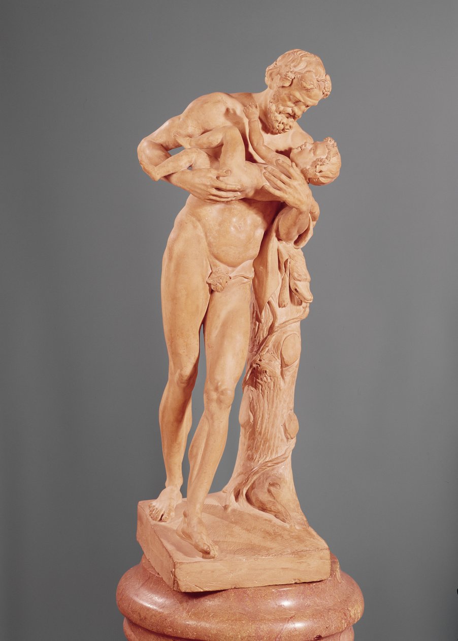 Silenus som bærer spedbarnet Bacchus av Claude Michel Clodion