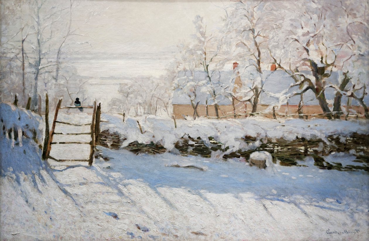 La Pien The Magpie av Claude Monet