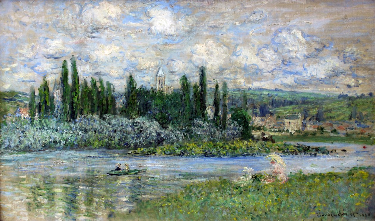 Utsikt over Vetheuil-sur-SeinenTysk: Utsikt over Vetheuil-sur-Seinen av Claude Monet