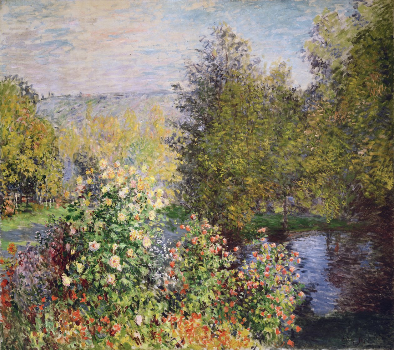 Et hjørne av hagen i Montgeron, 1876-7 av Claude Monet