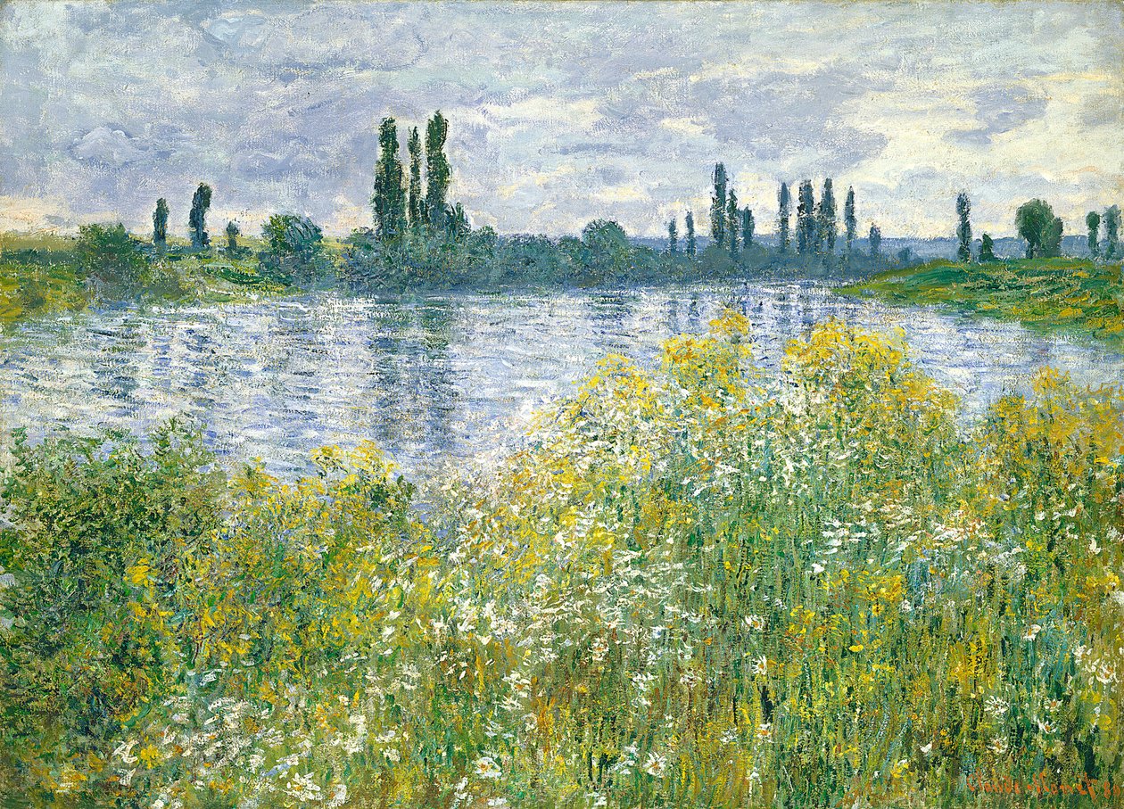 Banks of the Seine, Vetheuil, 1880 av Claude Monet