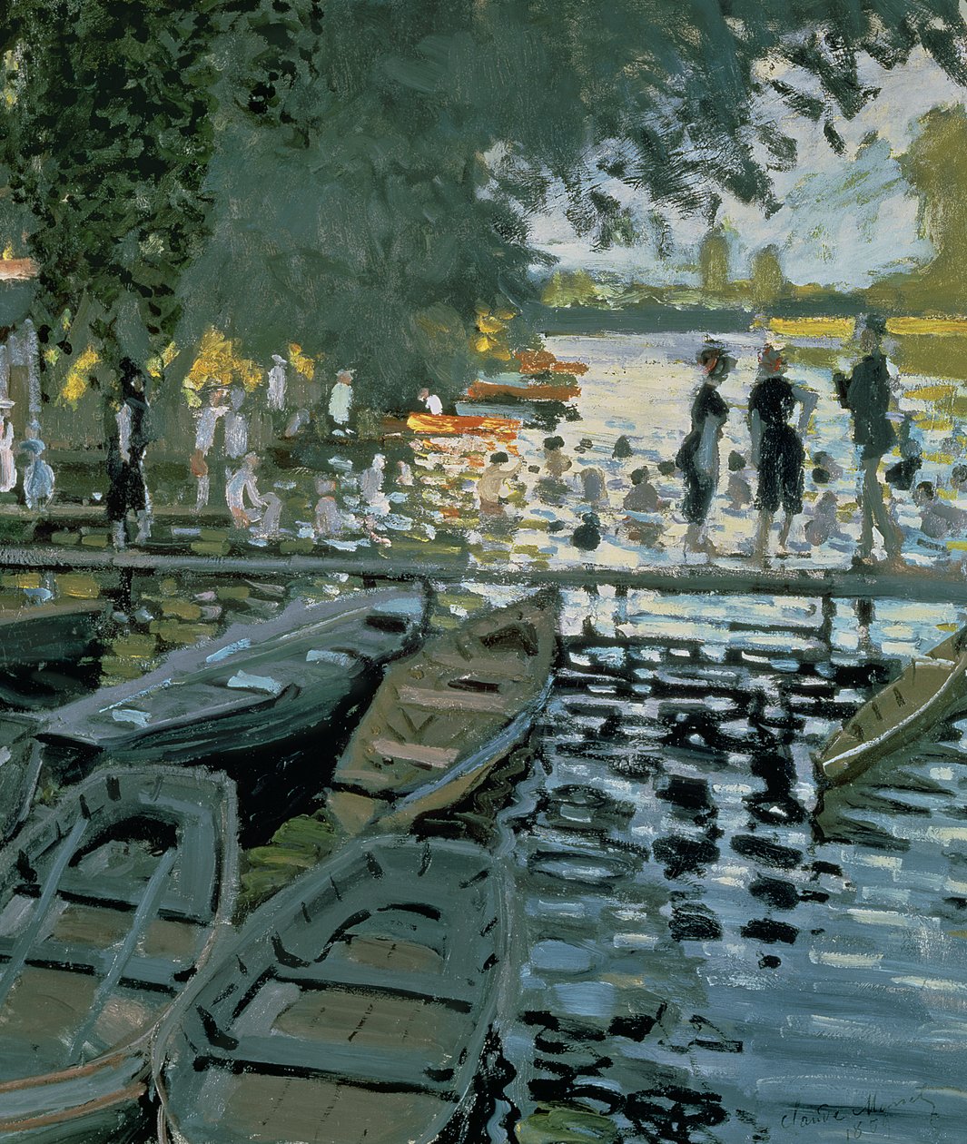 Badende på La Grenouillere, 1869 (detalj) av Claude Monet