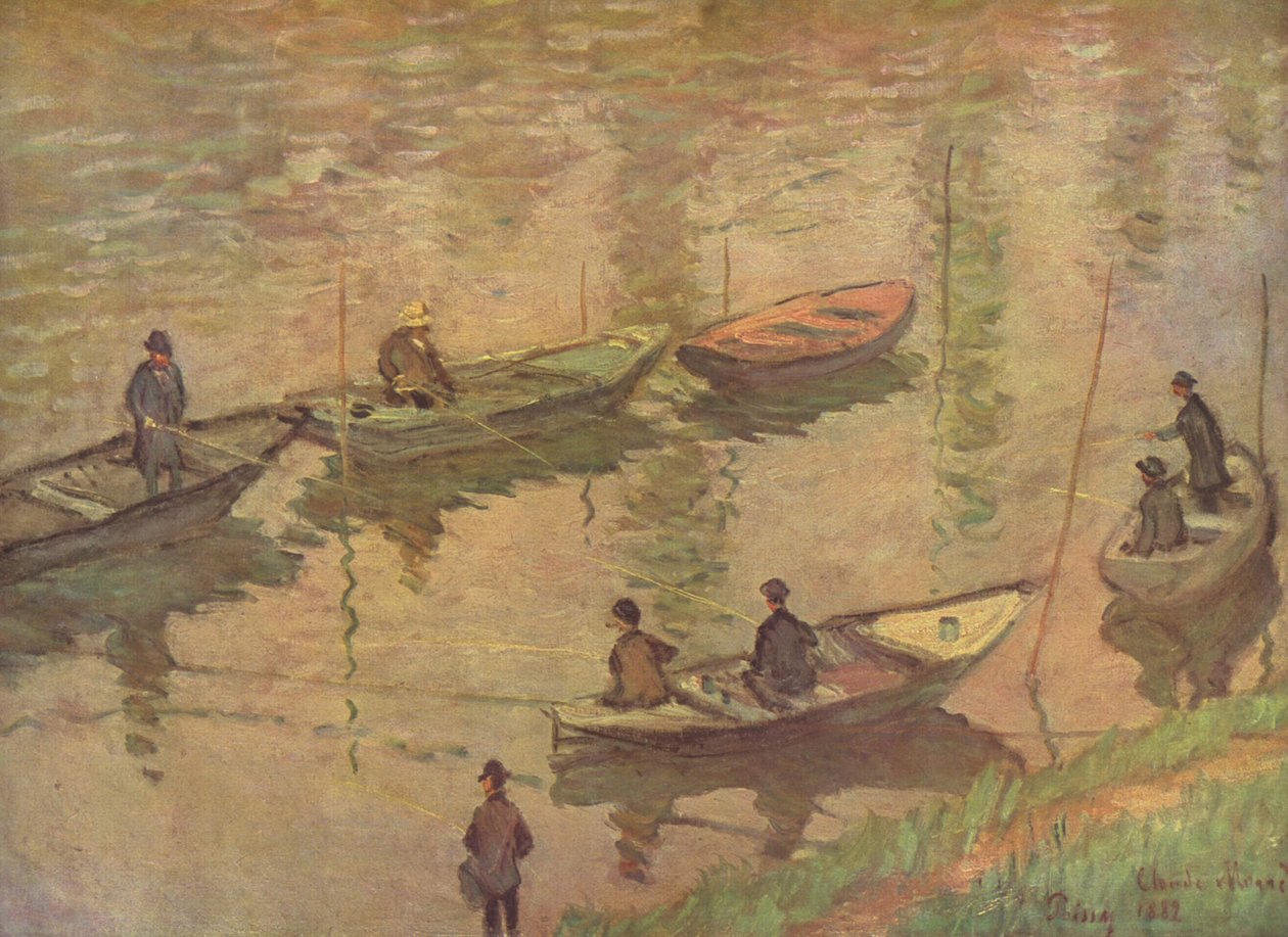 Fiskere på Seinen nær Poissy av Claude Monet