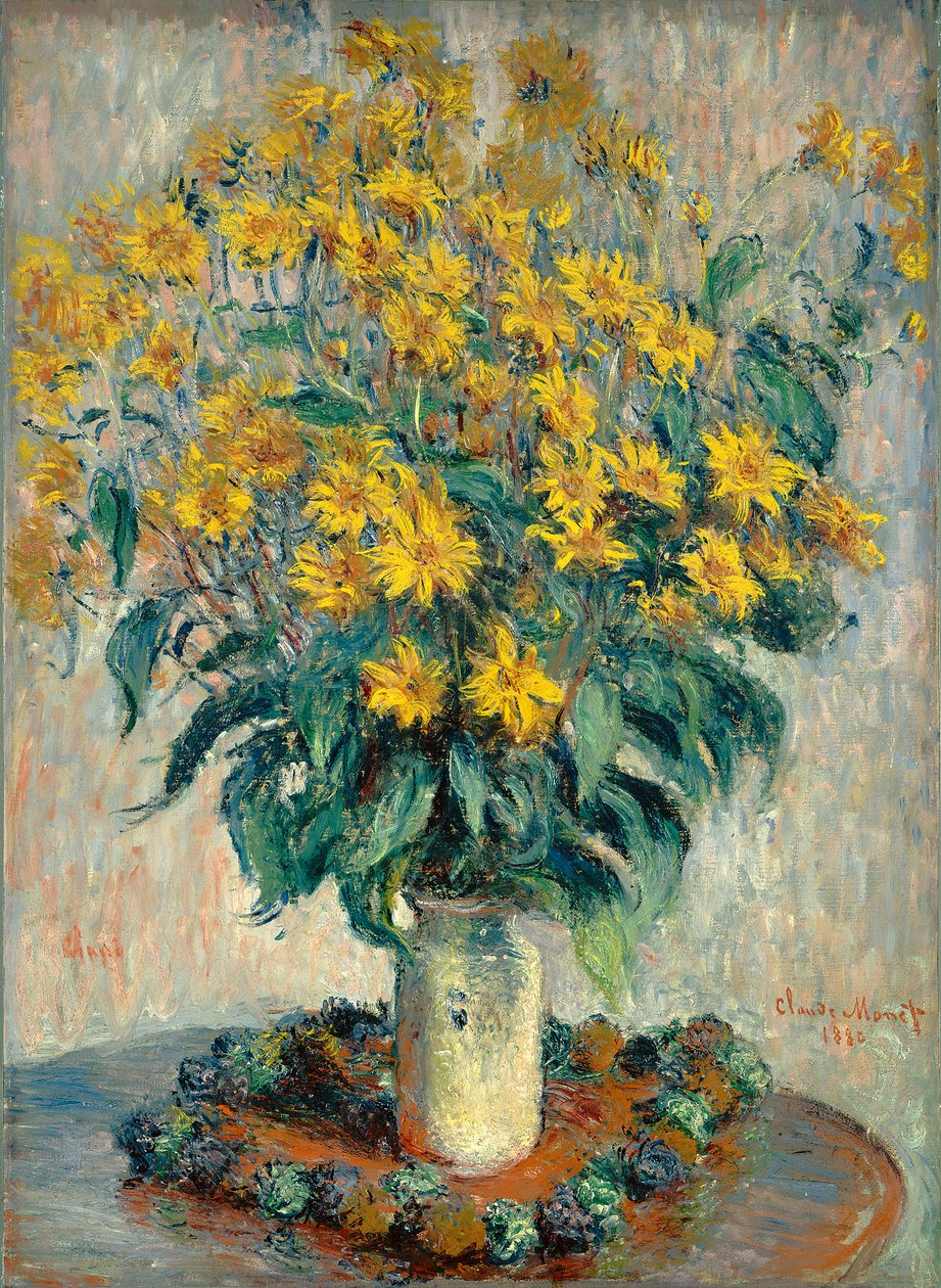 Jordskokkblomster, 1880 av Claude Monet