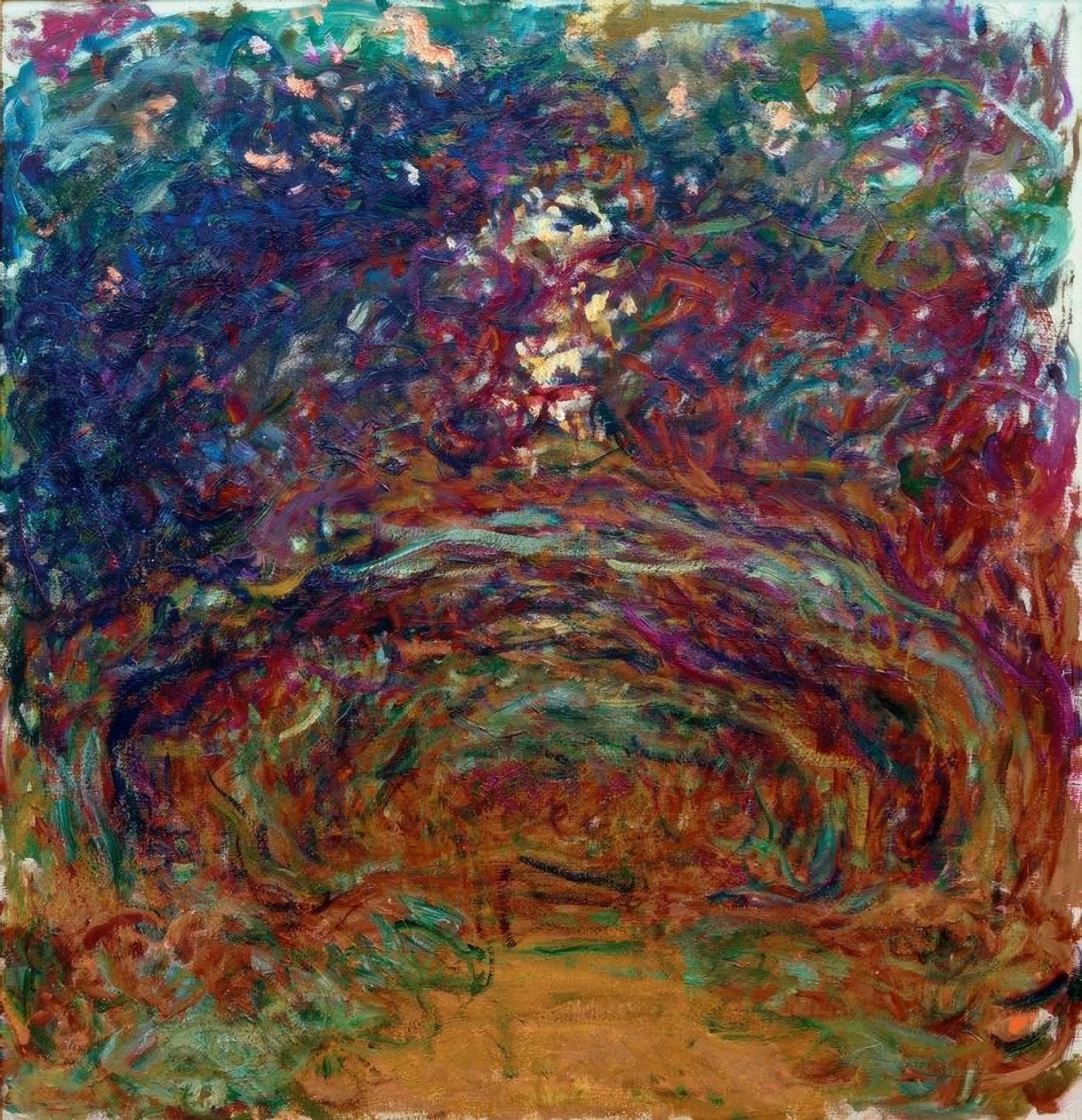 Allée des Rosiers (Die Rosenallee) av Claude Monet