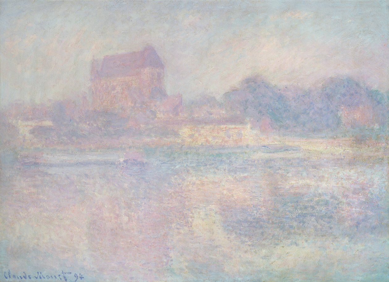 Vernon Church, tåke, 1884 av Claude Monet