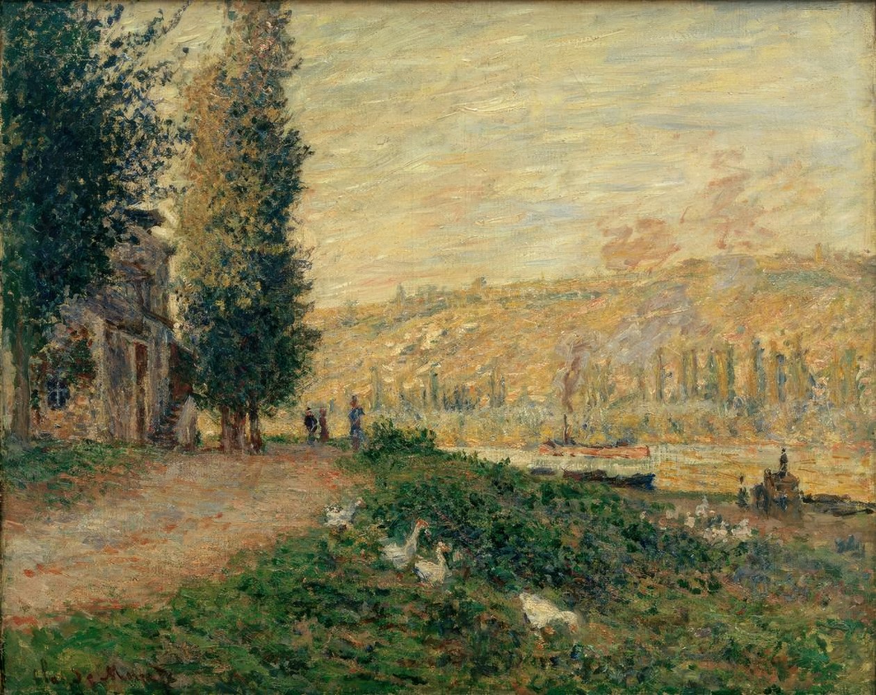 La Berge i Lavacourt av Claude Monet