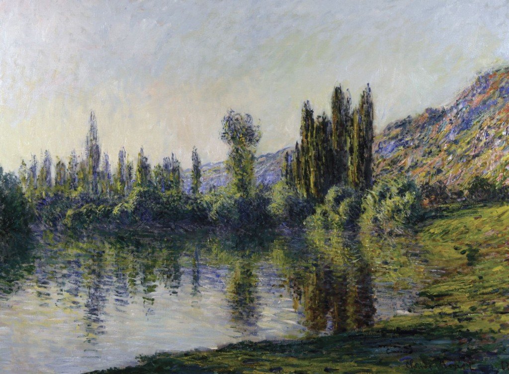 Seinen på Vétheuil av Claude Monet
