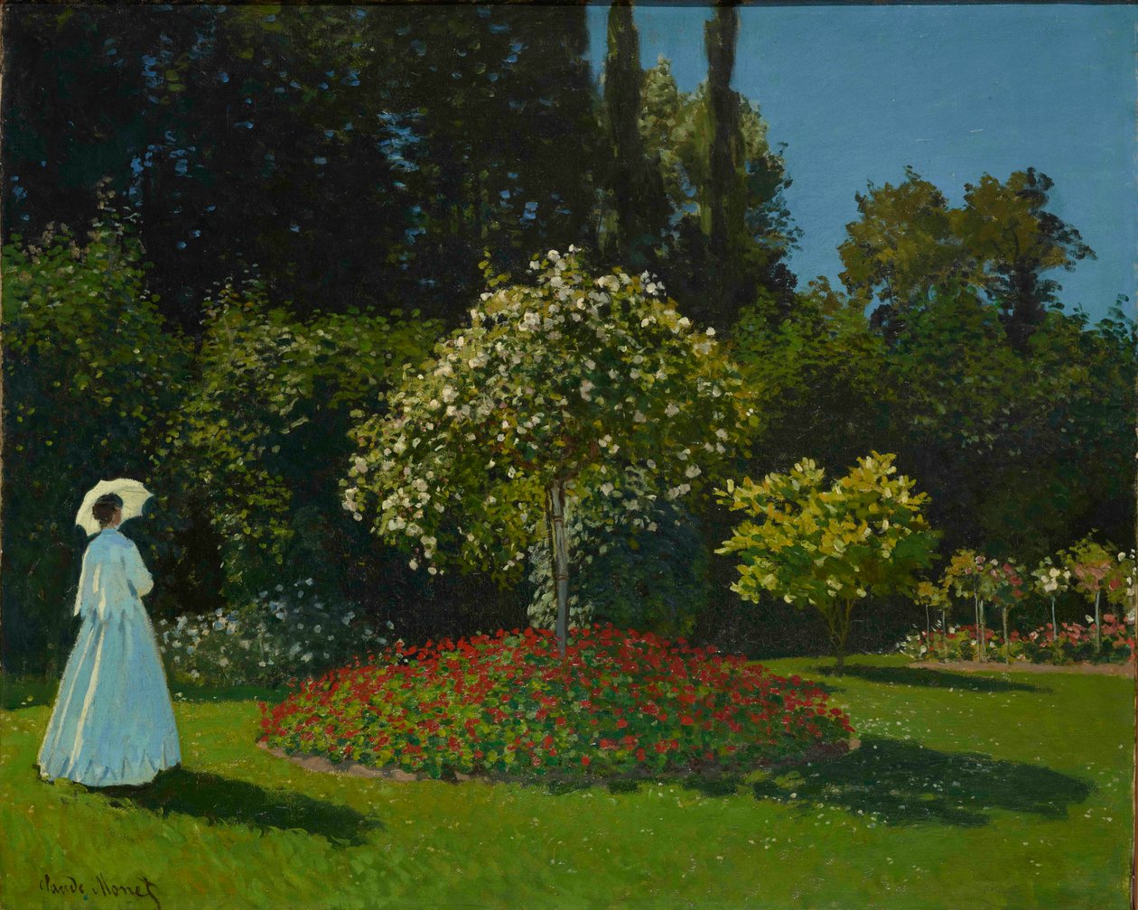 Dame i hagen av Claude Monet