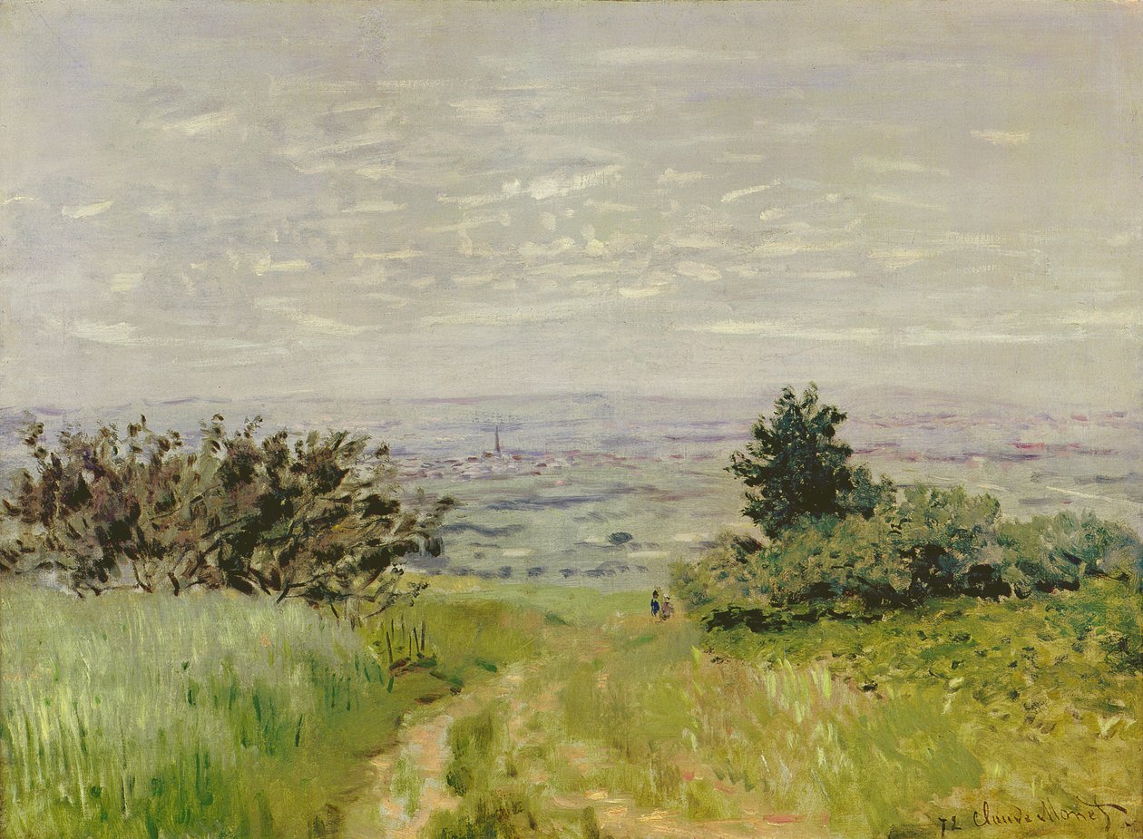 Landskap, full utsikt over Argenteuil (Hills of Sannois), 1872 av Claude Monet