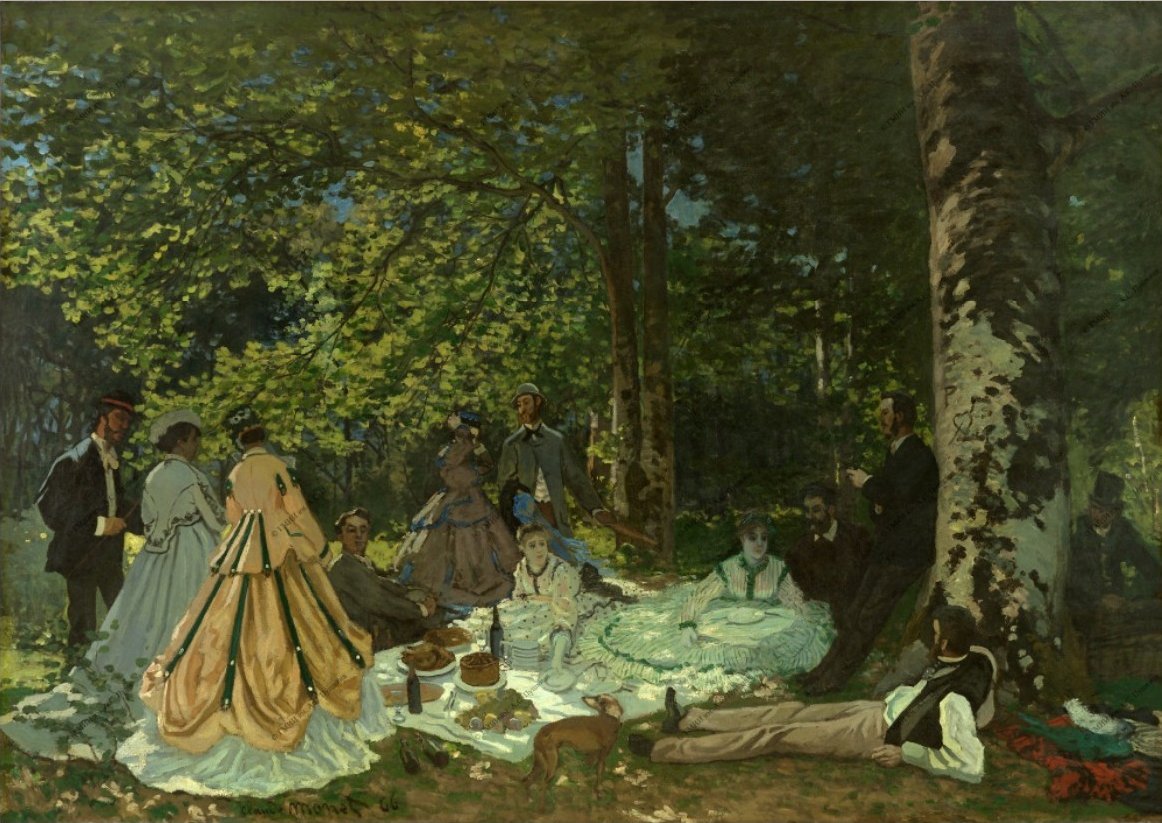 Lunsj på gresset av Claude Monet