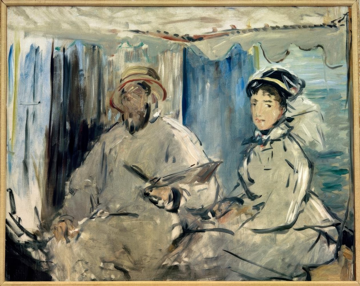 Monet-maleri i atelieret hans av Claude Monet