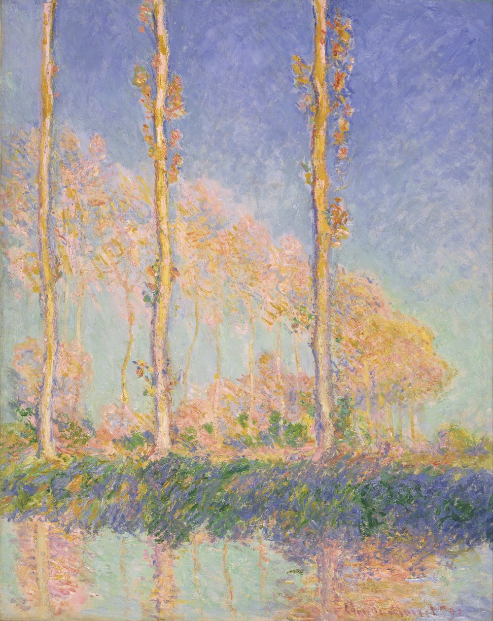 Poplars av Claude Monet