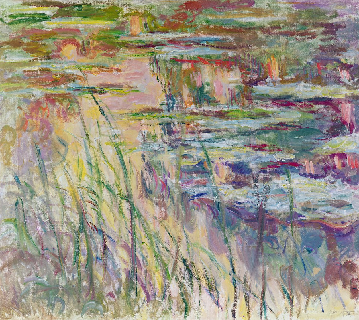 Refleksjoner over vannet, 1917 av Claude Monet