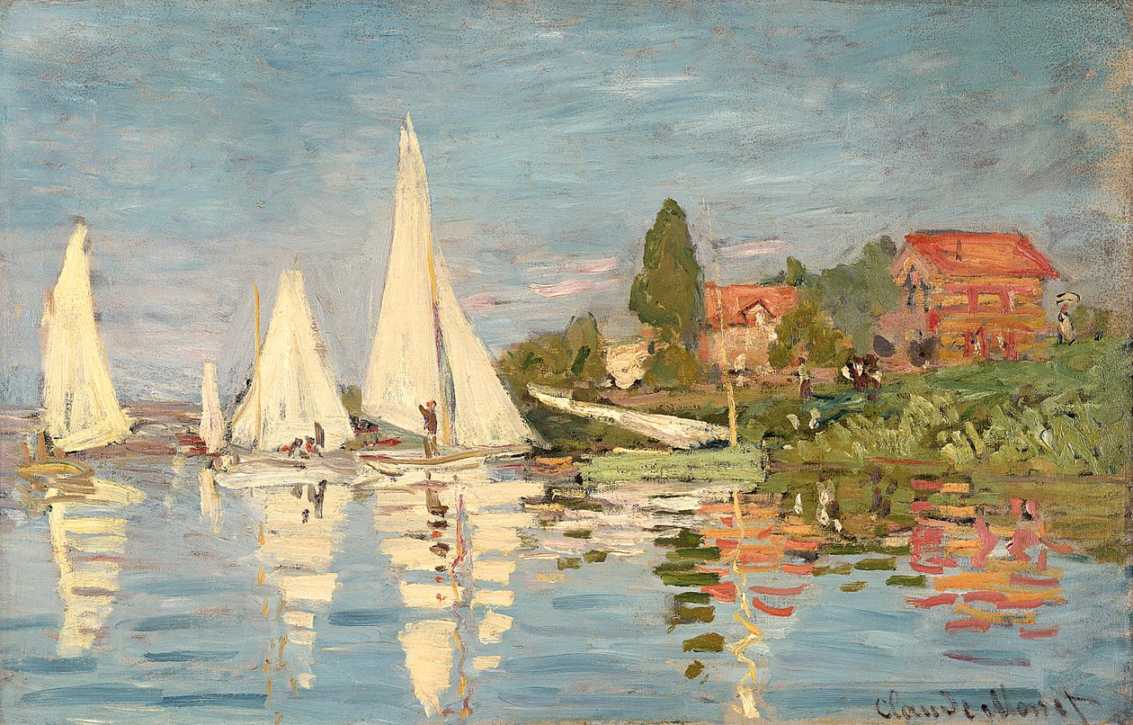 Regatta i Argenteuil, ca. 1872 av Claude Monet