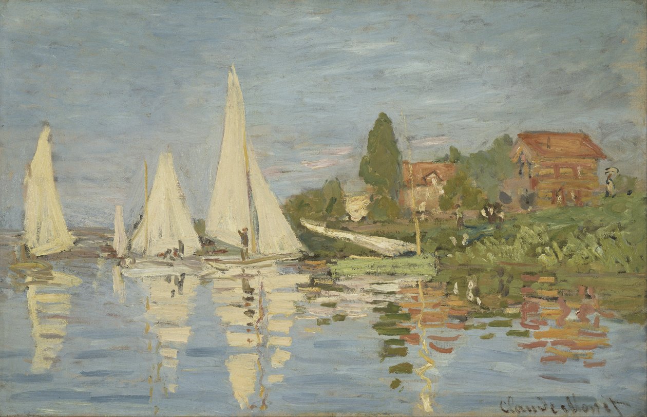 Regattaer på Argenteuil av Claude Monet