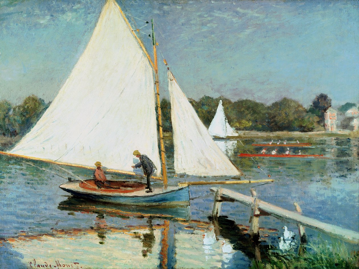 Seiling ved Argenteuil, ca. 1874 av Claude Monet