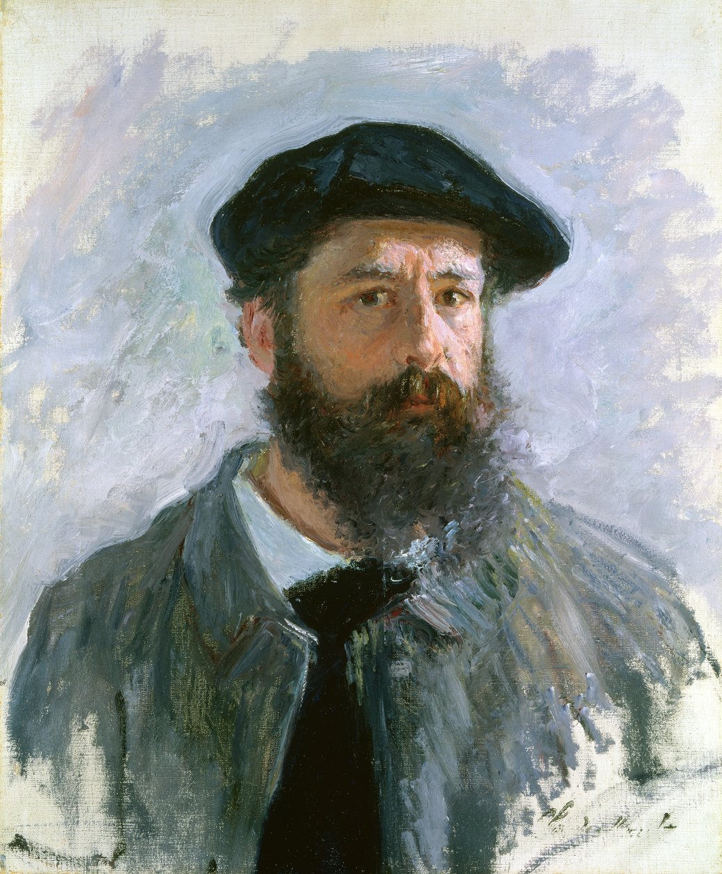 Selvportrett med en beret, 1886 av Claude Monet