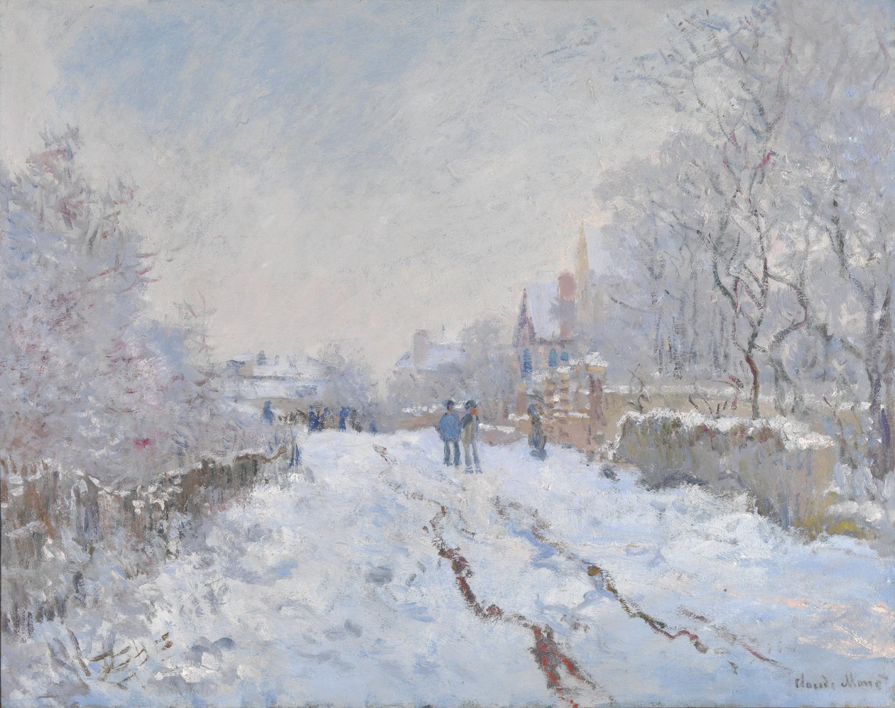 Snøscene på Argenteuil av Claude Monet
