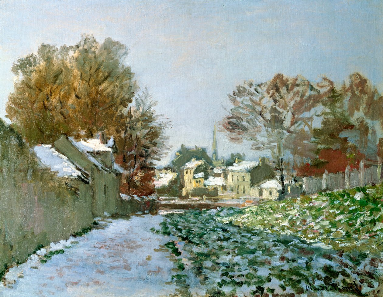 Snø ved Argenteuil, 1874 av Claude Monet