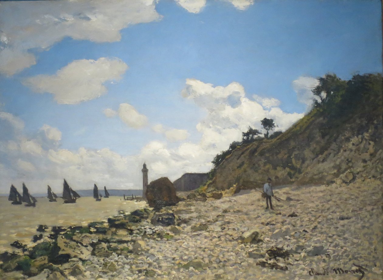 Stranden ved Honfleur av Claude Monet
