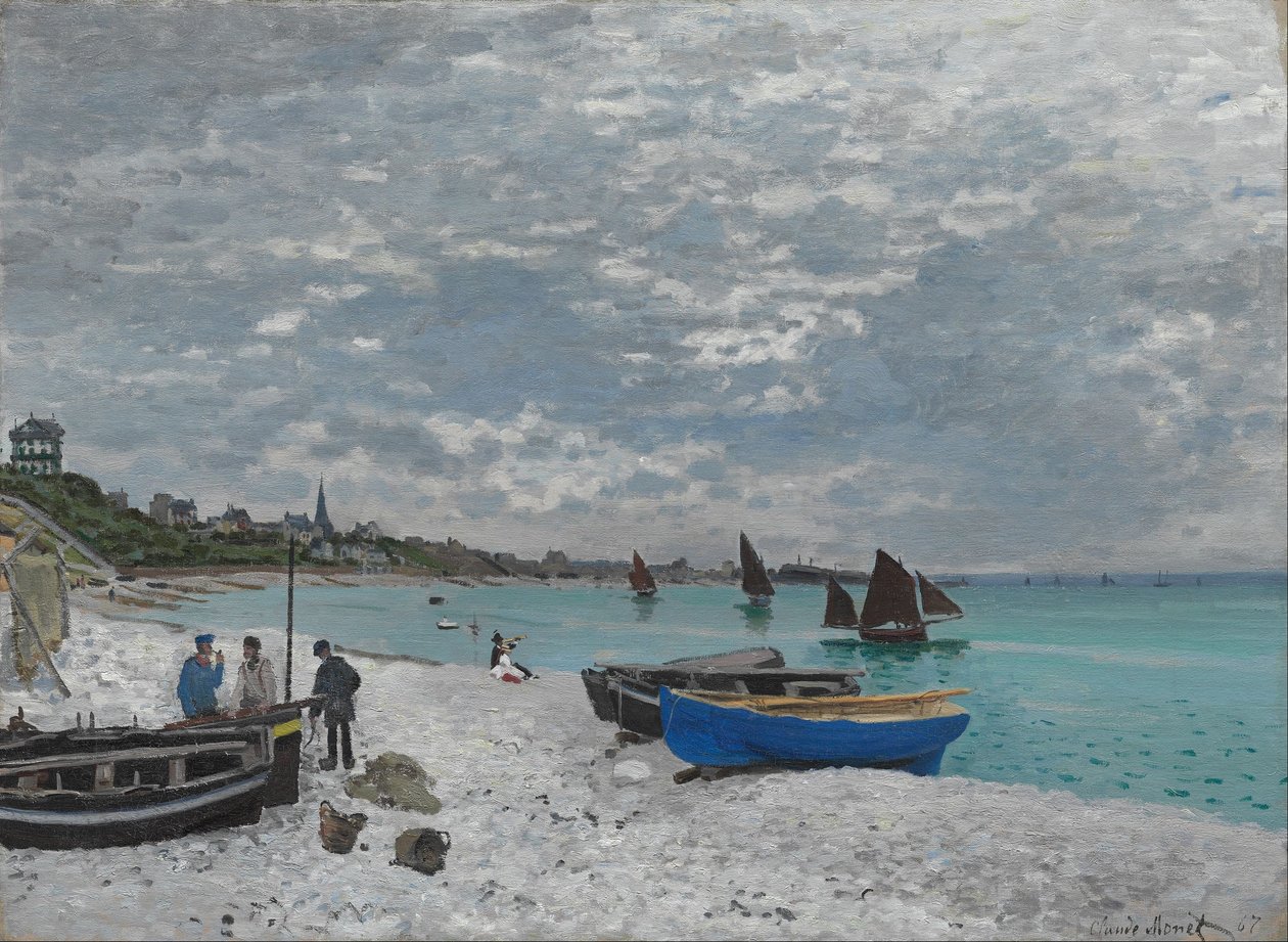 Stranden ved Sainte-Adresse av Claude Monet